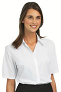 Open Collar Blouse Short Sleeve